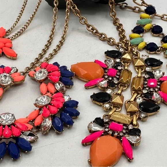 Bold Bright festival necklaces bundle of 4 neon - Picture 4 of 7